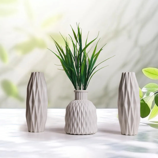 Pack of 3 Plastic Flower Vase