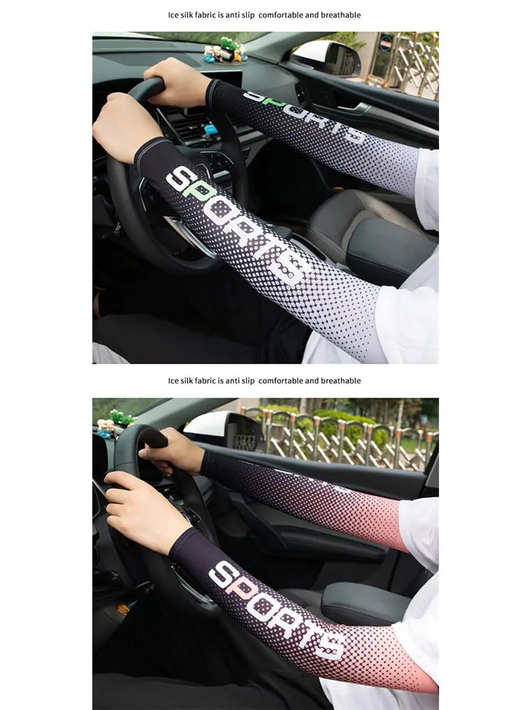 2Pcs Set Sun UV Protection Long Gloves